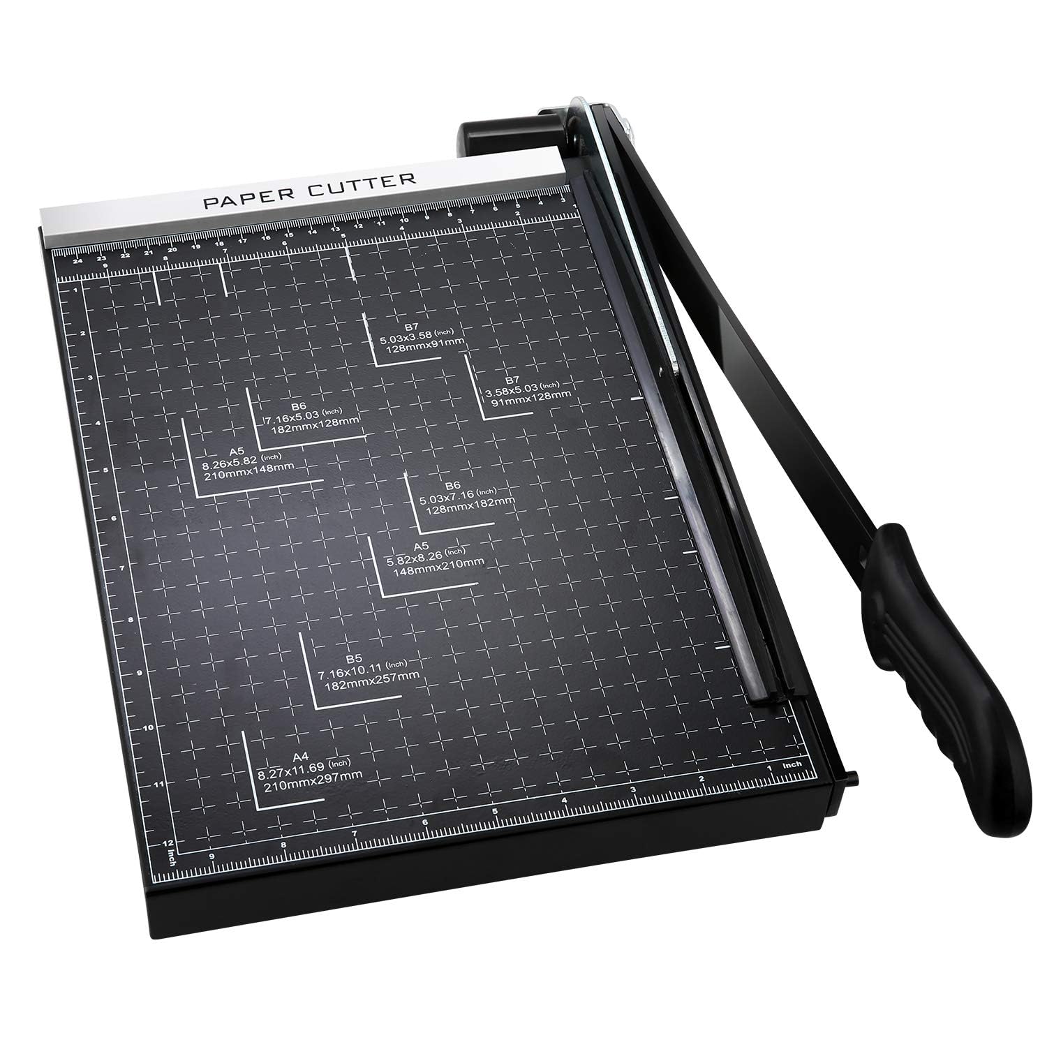 Taglierina professionale per foto, carta, cartone, formato A4, nero