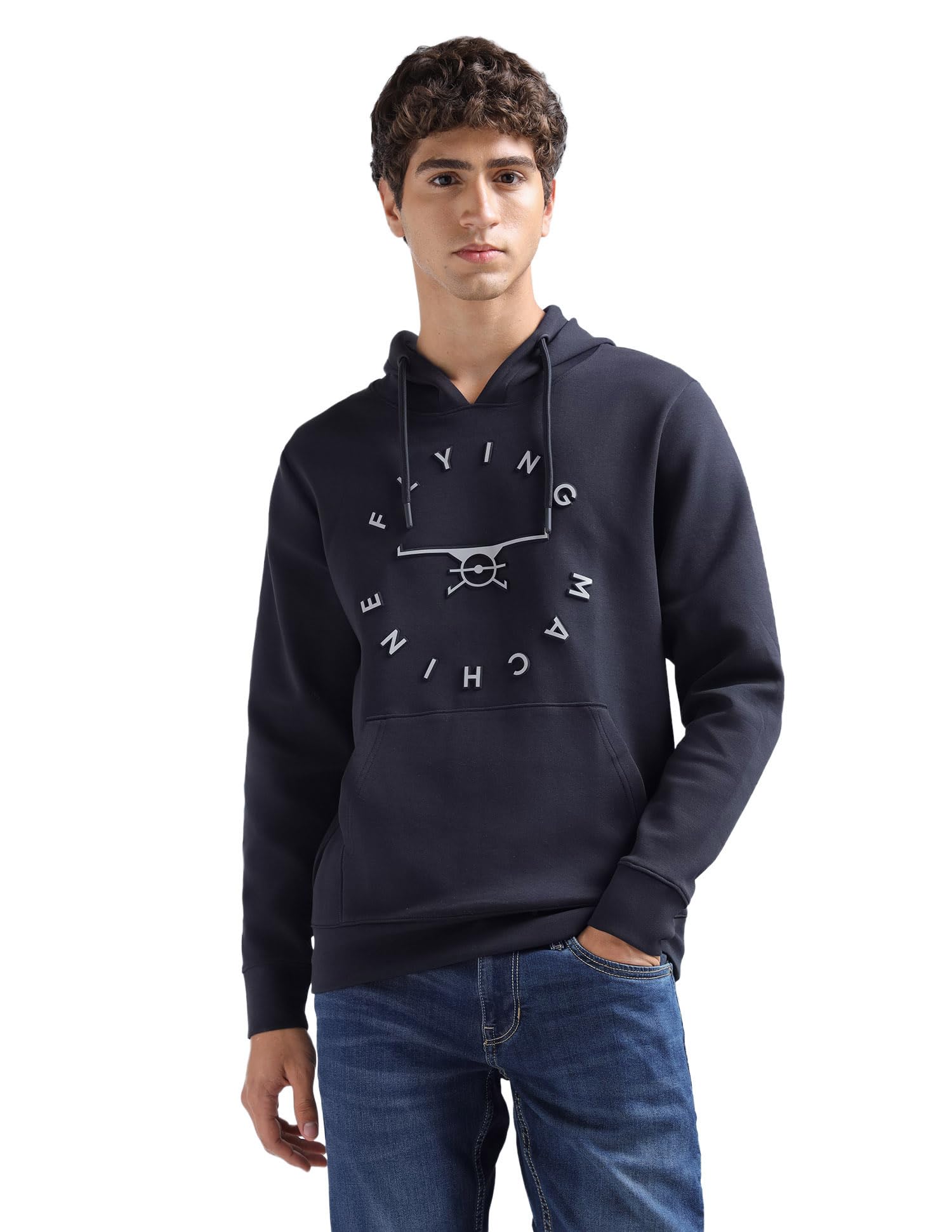 flying machine Men's Regular Fit Sweatshirt| Fabric Decoration-picture-26