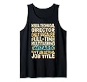 Funny Media Technical Director Multitasking Wizard Quote Tank Top
