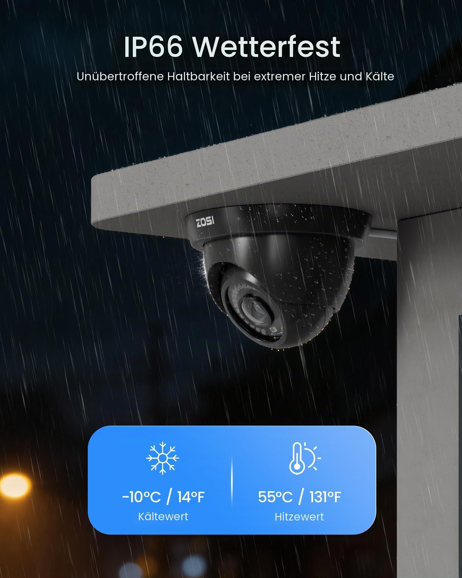 ZOSI 16CH 1080P H.265 + Überwachungskamera + DVR 4 TB, KI-Erkennung von Personen und Fahrzeugen für Heimüberwachung 24/7, Nachtsicht 24 m, Sofortwarnung und Fernzugriff
