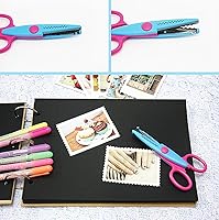 Vista 6 de Juego de tijeras onduladas de encaje para trabajos artesanales (6 unidades, diferentes efectos de corte)