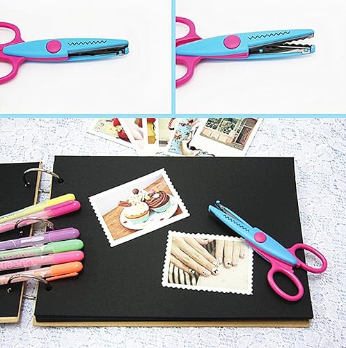 Miniatura 6 de Juego de tijeras onduladas de encaje para trabajos artesanales (6 unidades, diferentes efectos de corte)