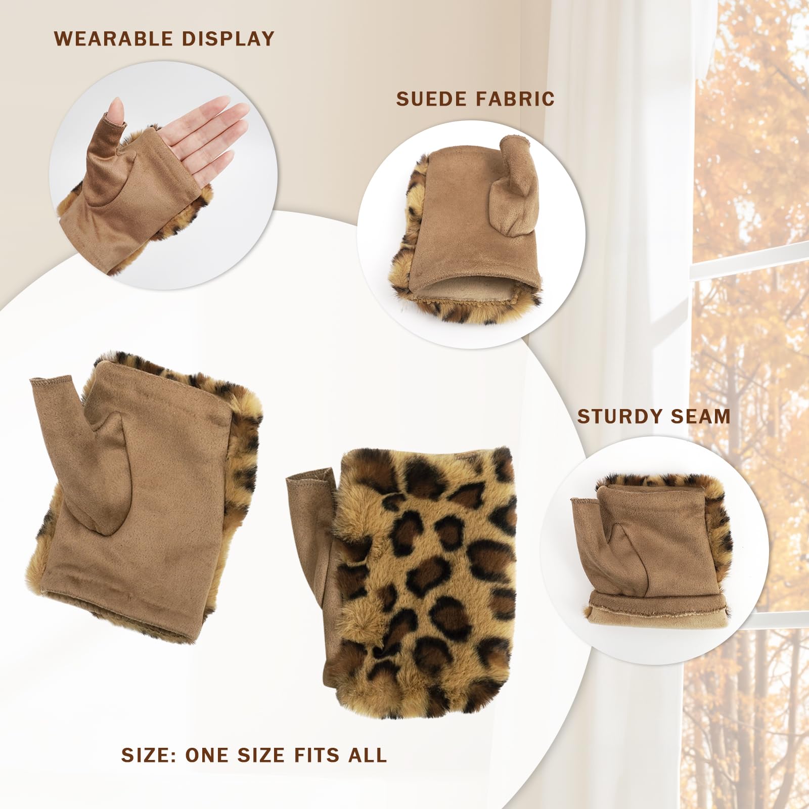 Sombrero Mujer Invierno,Suave Esponjoso Cálido y a Prueba de Viento Bucket Hat,Sombreros de Piel de Leopardo para Las Mujeres,Regalos para Mujer
