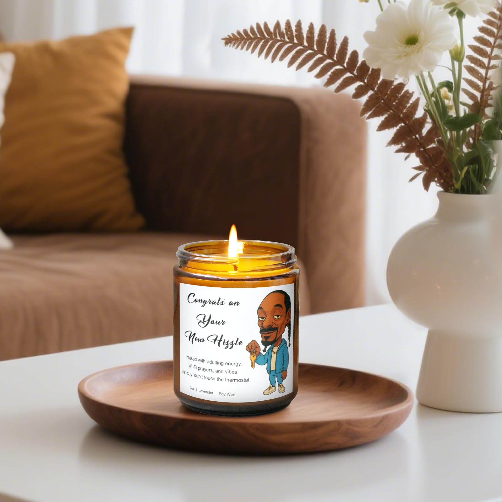 Funny Housewarming Gifts New Home - Lavender Scented Candle Gift for Women & Men, Housewarming Decorations, First Apartment Essentials, Closing Gift for Home Buyers, Congrats on Your New Hizzle