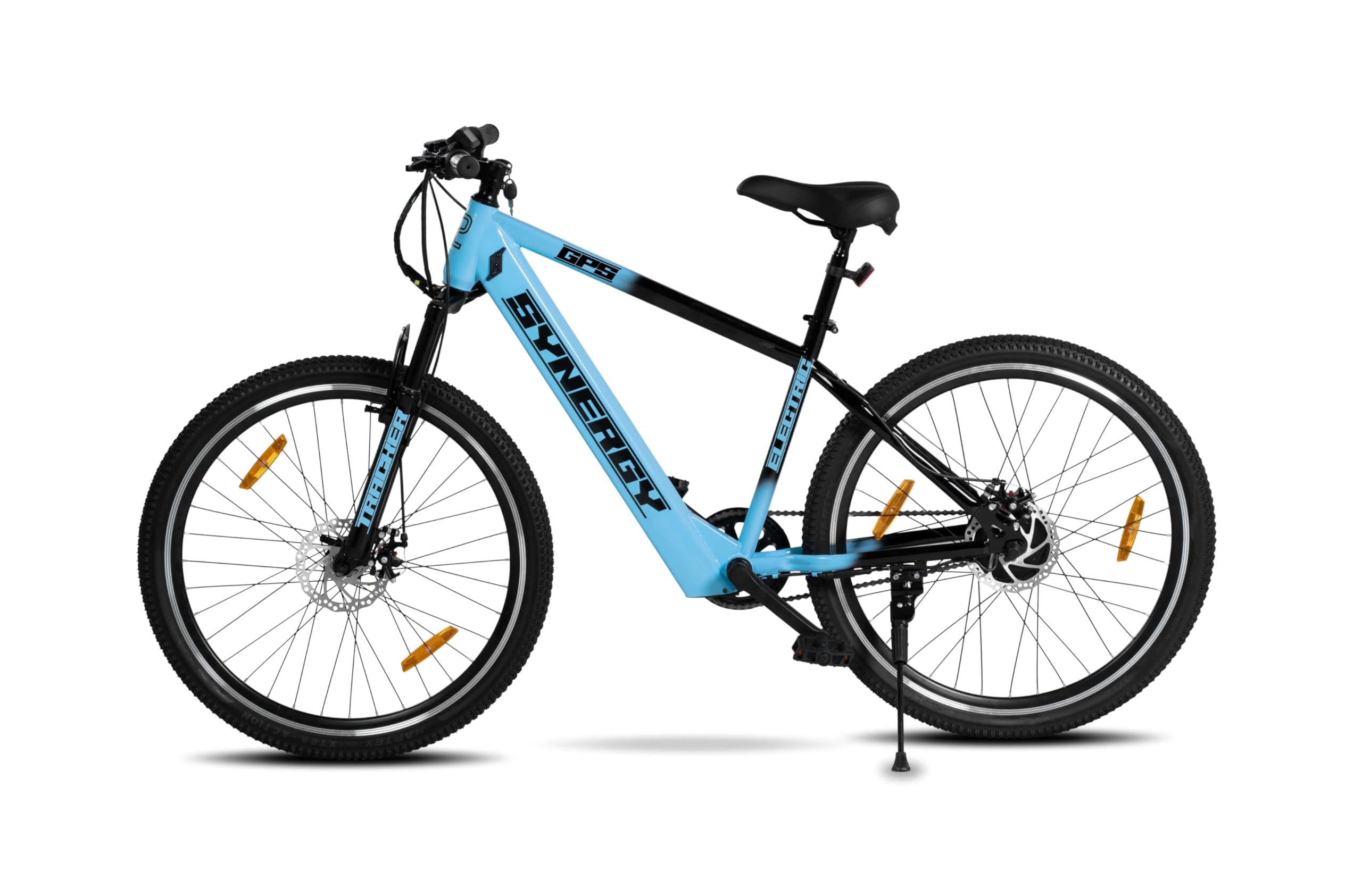 SYNERGY S2 Electric Cycle with Inbuilt GPS Tracker, Dual Disc Brakes, 250w BLDC Motor, 5.8Ah Li-lon Battery, LCD Speedometer, 95% Pre-Assembled with Charger, Blue Colour (B0D49V3JGJ) Amazon Price History, Amazon Price Tracker