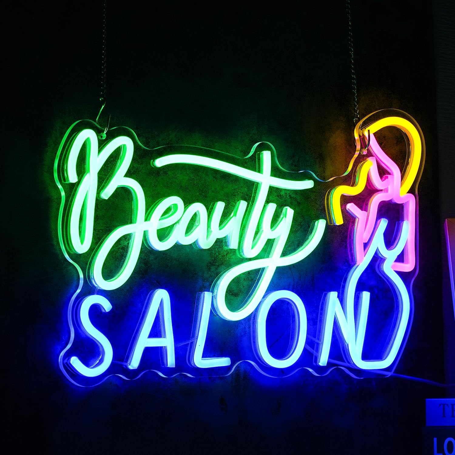 Amazon.co.jp: Beauty Salonネオンサイン 美容院LEDライトアップサイン 