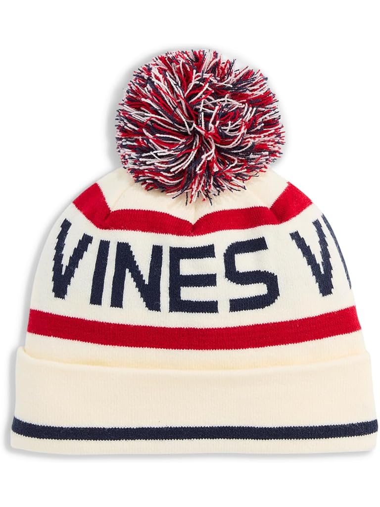 Blue Vineyard Vines Text Logo Pom Beanie