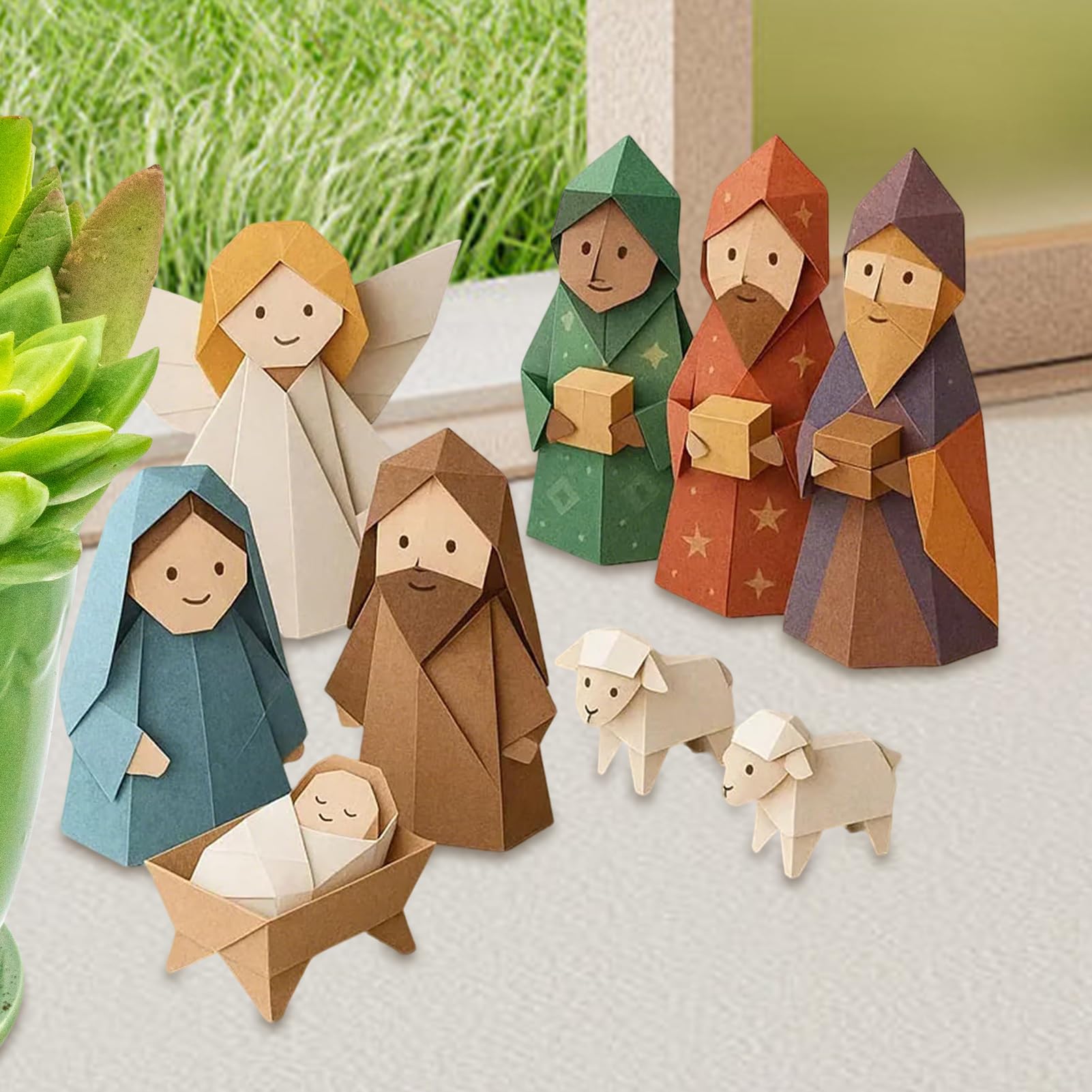 Origami Nativity Scene Nativity Set Leutsin DIY Paper Kit - Christmas ...