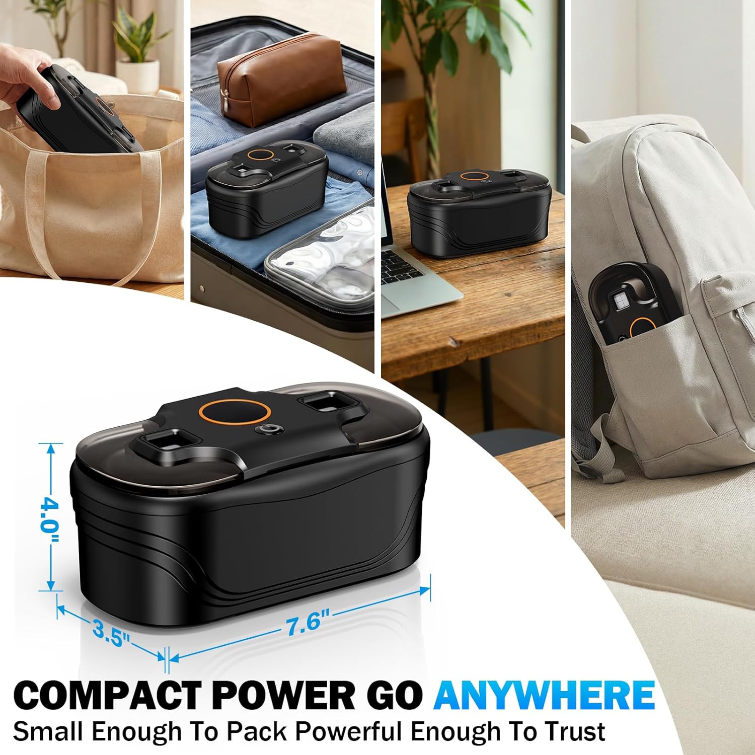 Ultrasonic Cleaner, 48KHz Jewelry Cleaner 400ML, Ultrasonic Retainer Cleaner for Eyeglasses Rings Watch Band Necklace Earing, Multi Deep Cleaning Modes, Black