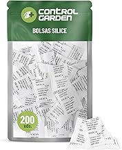 Control Garden 200 Anti-Moisture Bags of 1 g of Silica Gel | Sachets Eliminate Moisture and Bad Odors | Non-Toxic Desiccant Sachets | Natural Dehumidifier