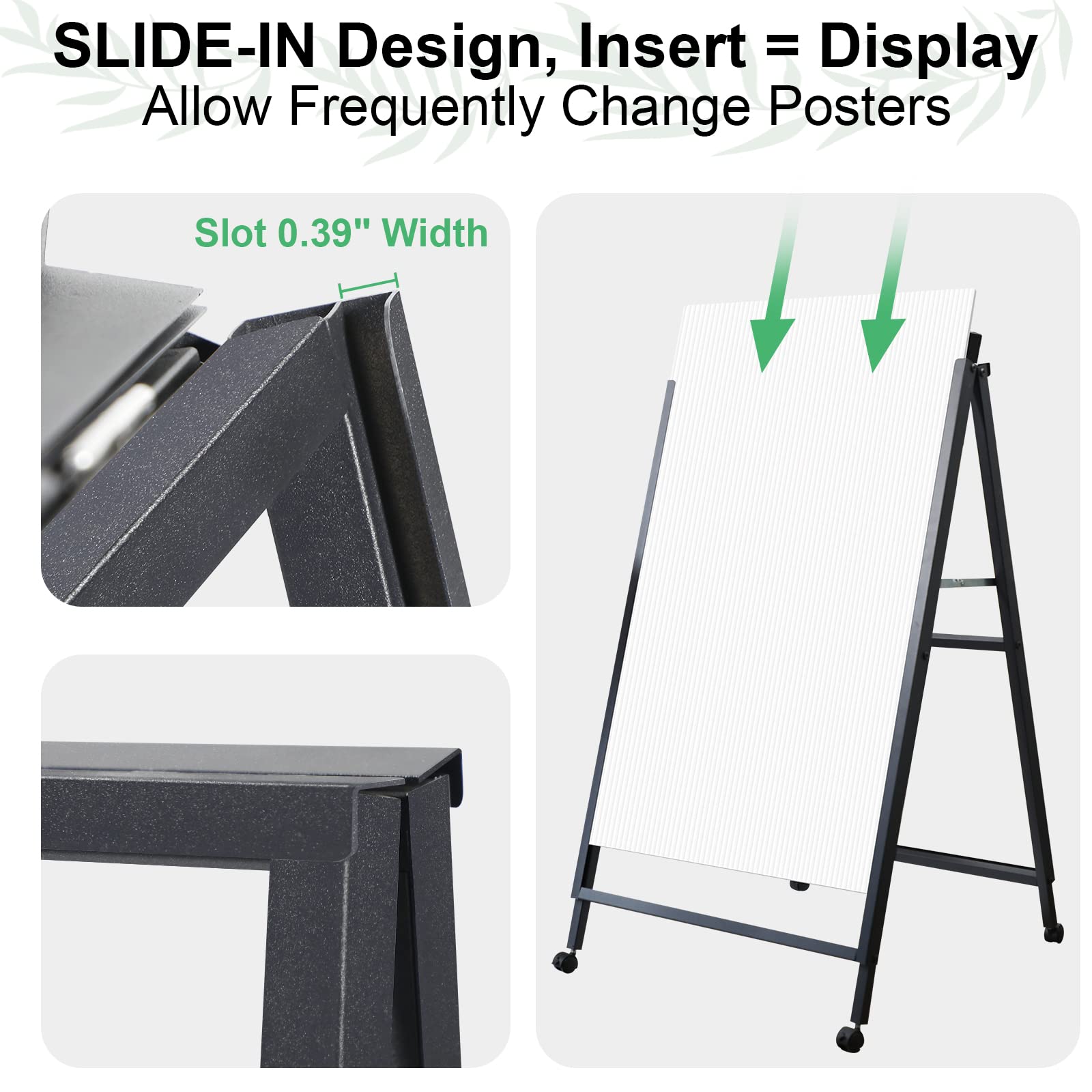 Portable Business Sign Heavy Duty A-Frame Sandwich Board Sign - 24x36 ...