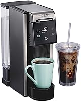Hamilton Beach FlexBrew Advanced 4-in-1 Coffee Maker: Hot & Iced Single Serve with Pods/Grounds, 45oz Reservoir, Fast Brew, Black (49925)