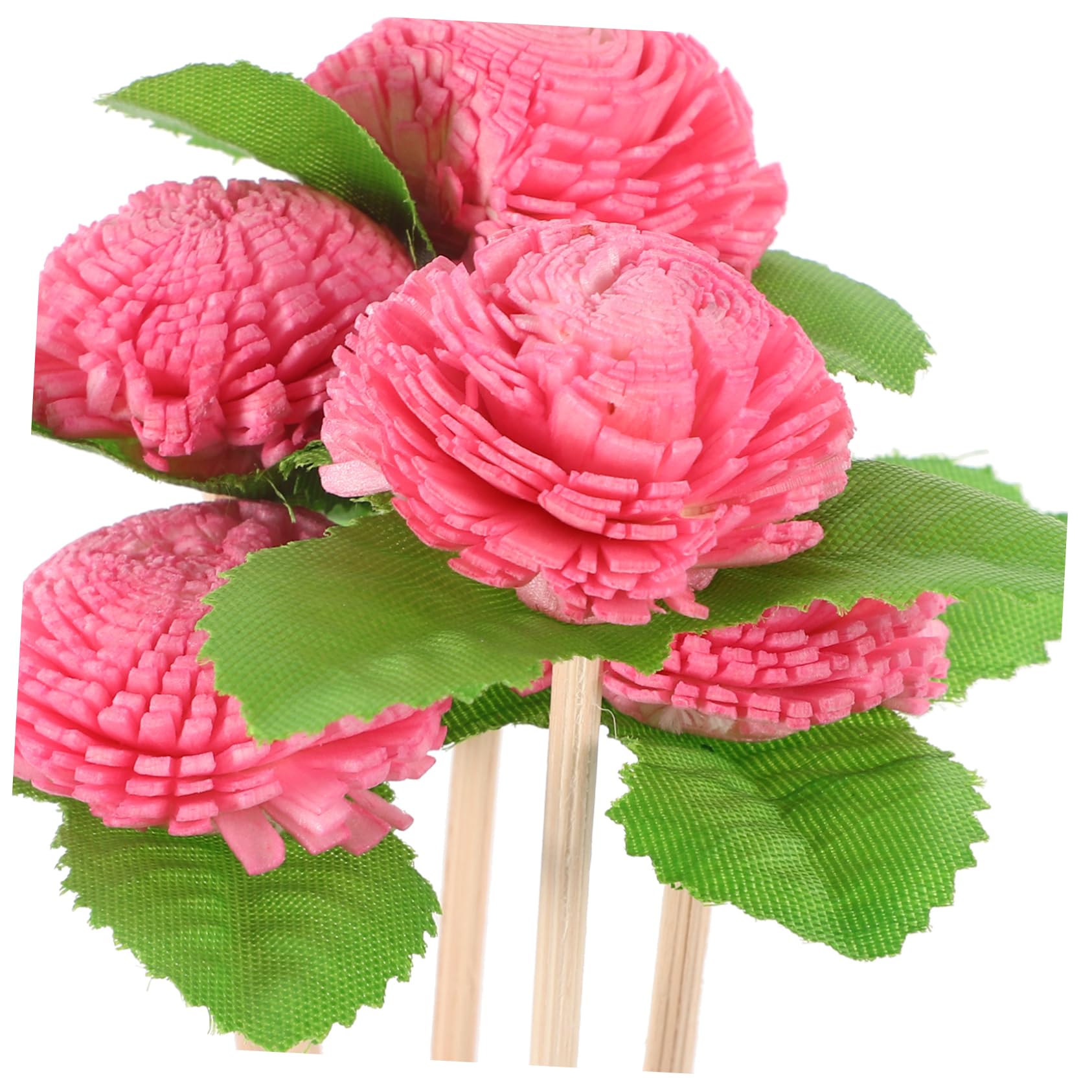 Bâtonnets Diffuseurs Fleur pour Aromathérapie 5pcs en Bois et Plastique, Remplacement, Prévient la Chute, pour Diffuseur D'huile Essentielle