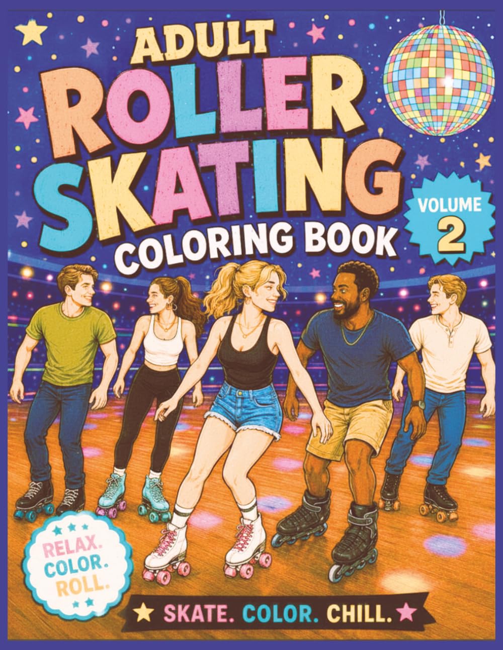 The World of Roller Skating Coloring Book: Adult Roller Skating Coloring Book for Adults and Teens VOLUME 2: Fun Rink Scenes, Quad Skates, Inline Skates, and Skater Lifestyle Designs