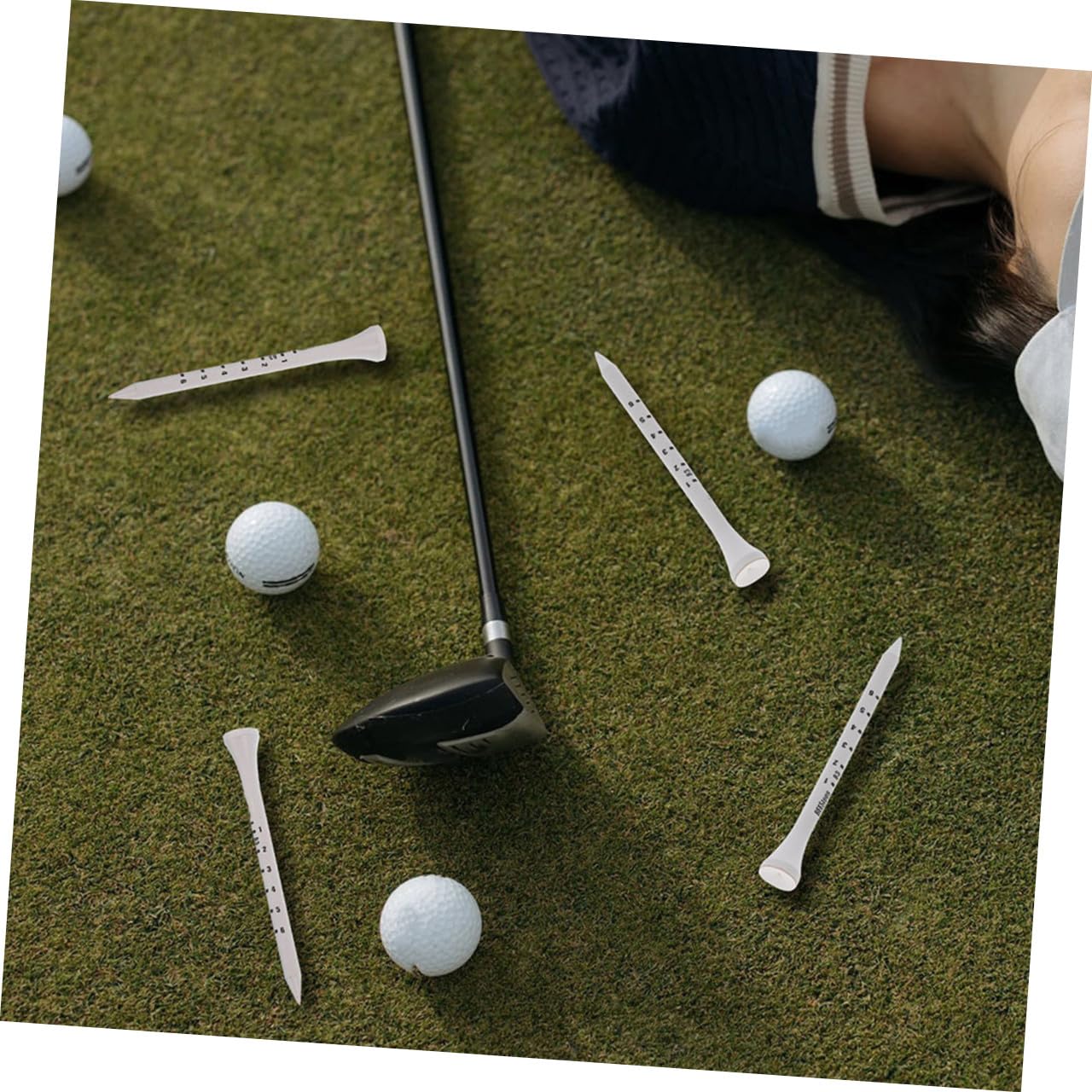 UKCOCO Soporte De Bolas De Madera Juego De Tees para Entrenamiento Y Accesorios Compacto Y Práctico para Golfistas