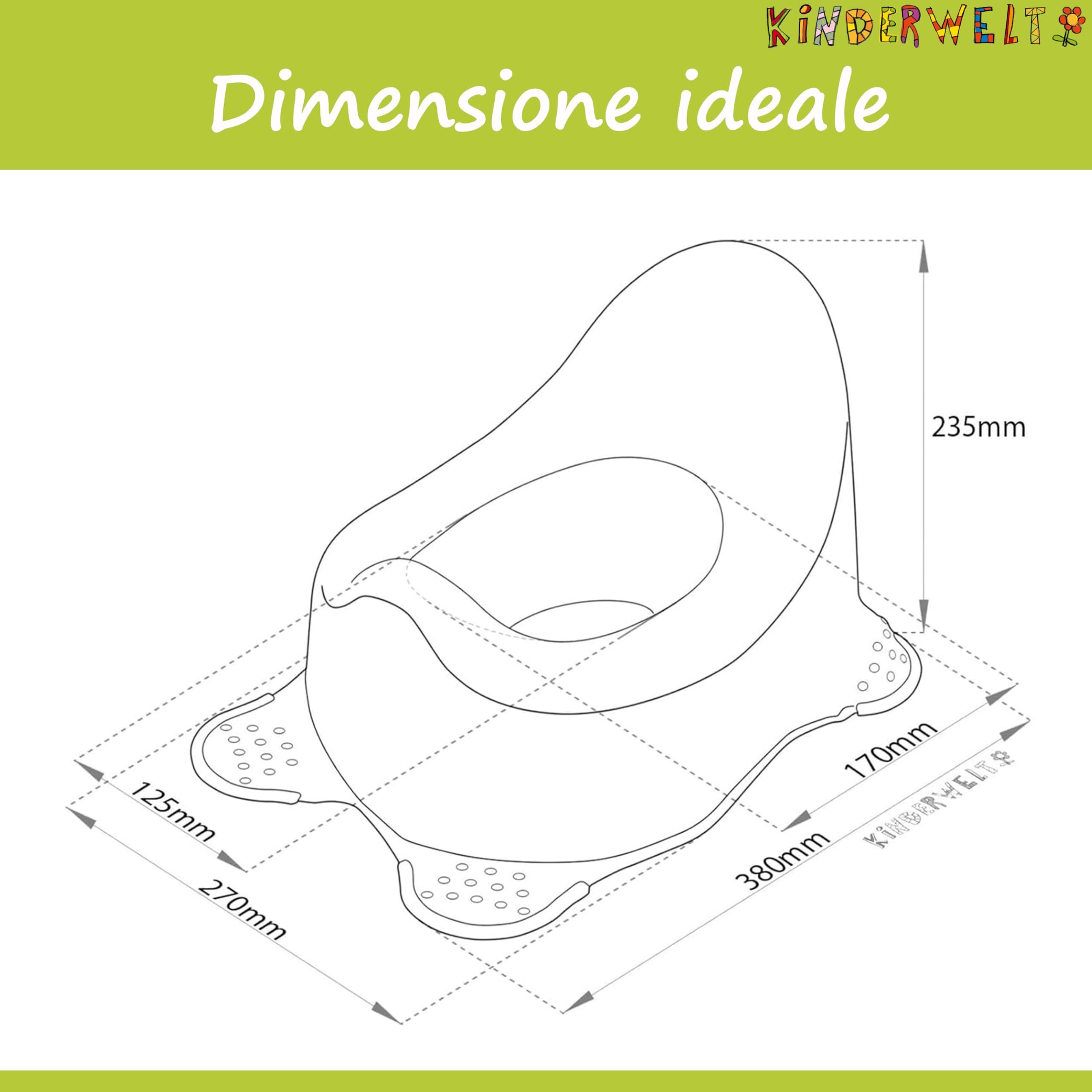 Perl Premium Vasino Disney Winnie Puuh per Neonati e Bambini Stabile Babytopf con Anti-rutsch-funktion Perl Bianco con Unico Venatura Individuale Piacevole Effetto Glitter