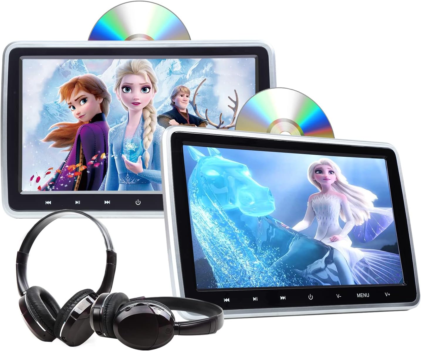 Eonon 10.1 Inch DVD Player Headrest Car DVD Player Dual Universal Vehicle Headrest Monitor Portable DVD Player for Kids Touch Screen Headrest DVD Player Digital Touch Button HDMI -C1100B