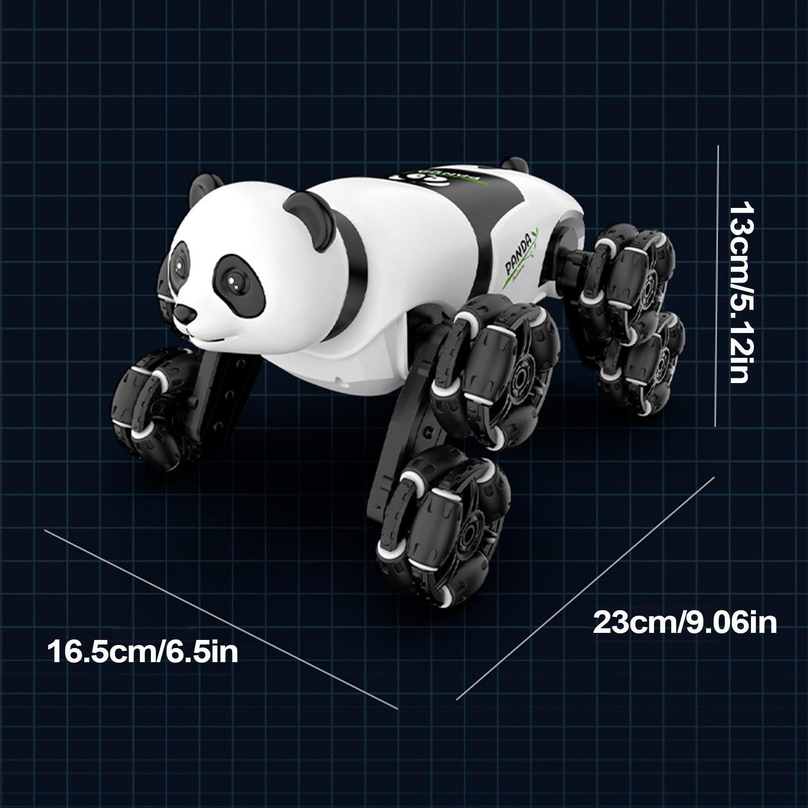 Automobiline Giocattolo Radiocomandate Giocattolo Veicolo Robot | Macchina Giocattolo Acrobatica Panda Robot con Spruzzo di Luce Per Tutti Gli Adolescenti Giovani Bambini E