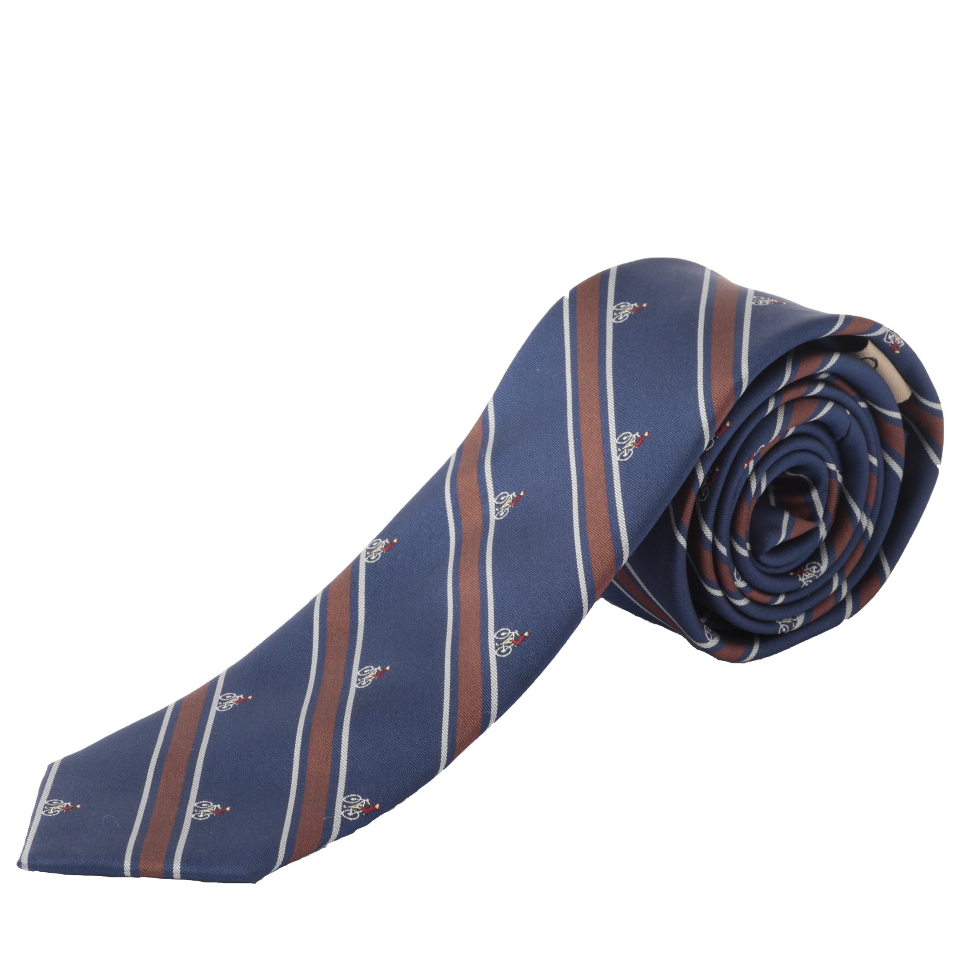 [Quit Running] ウォッシャブルネクタイ CHILLWORK ホビーネクタイ ネイビー バイク 約145cm×6.0cm(全長×最太幅)