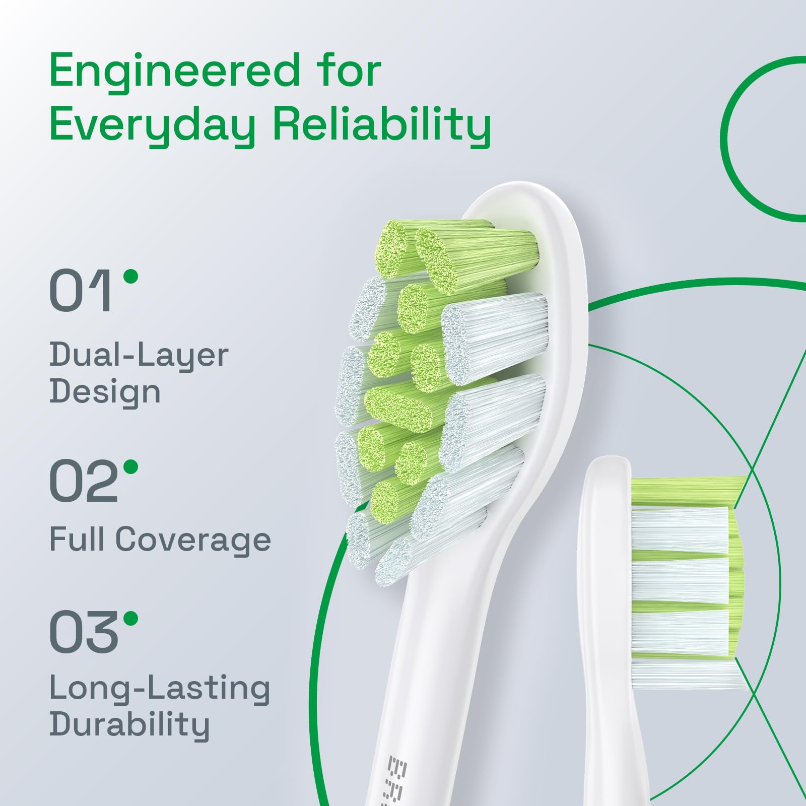 Brushmo Cabeza 6063 compatibles con Philips Sonicare Cabezales W2 Optimal White Electrica de Cepillo de Dientes,Media Blanco, 8 pack