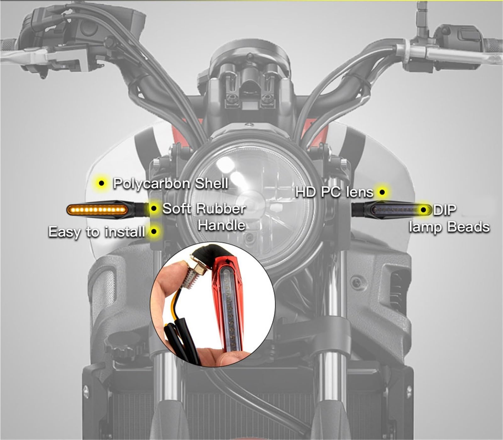 Moto Indicatori Di Direzione Luce Ambra Lampeggiatore Acqua Che Scorre Costruito Relè 10 MILLIMETRI Per Benelli TRK 502X 502 Leoncino 500 752S 302S