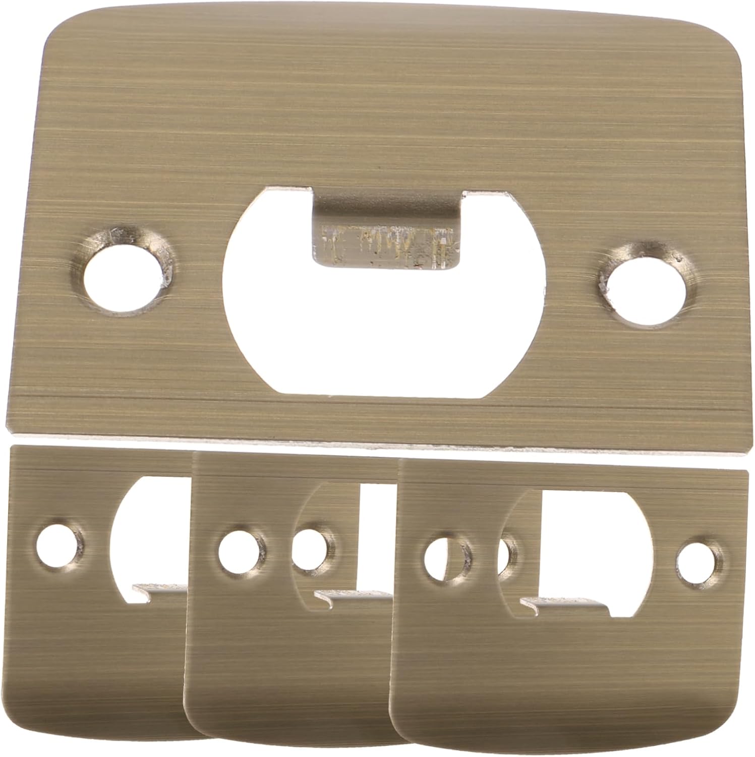 Angoily 4Pcs Door Strike Plate Durable Striker Plate for Deadbolt Latch Suitable for Home and Office Security Design for Various Doors Antique Finish