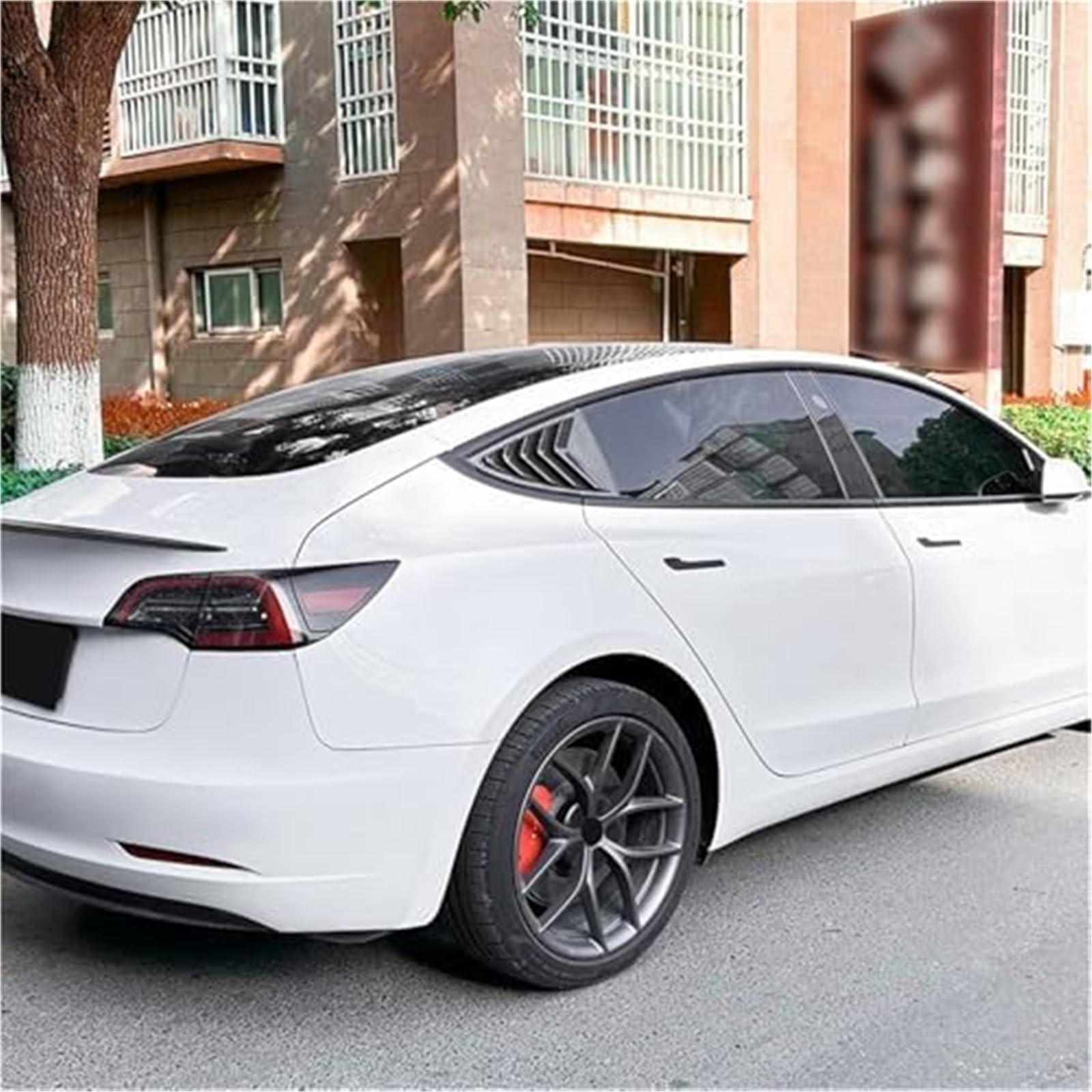Protector de Cristal Trasero Rejilla de Ventana Trasera, Rejillas Laterales Coche, ventilación, Cubierta persianas, embellecedor, para Modelo 3 2017-2023 Y 2020