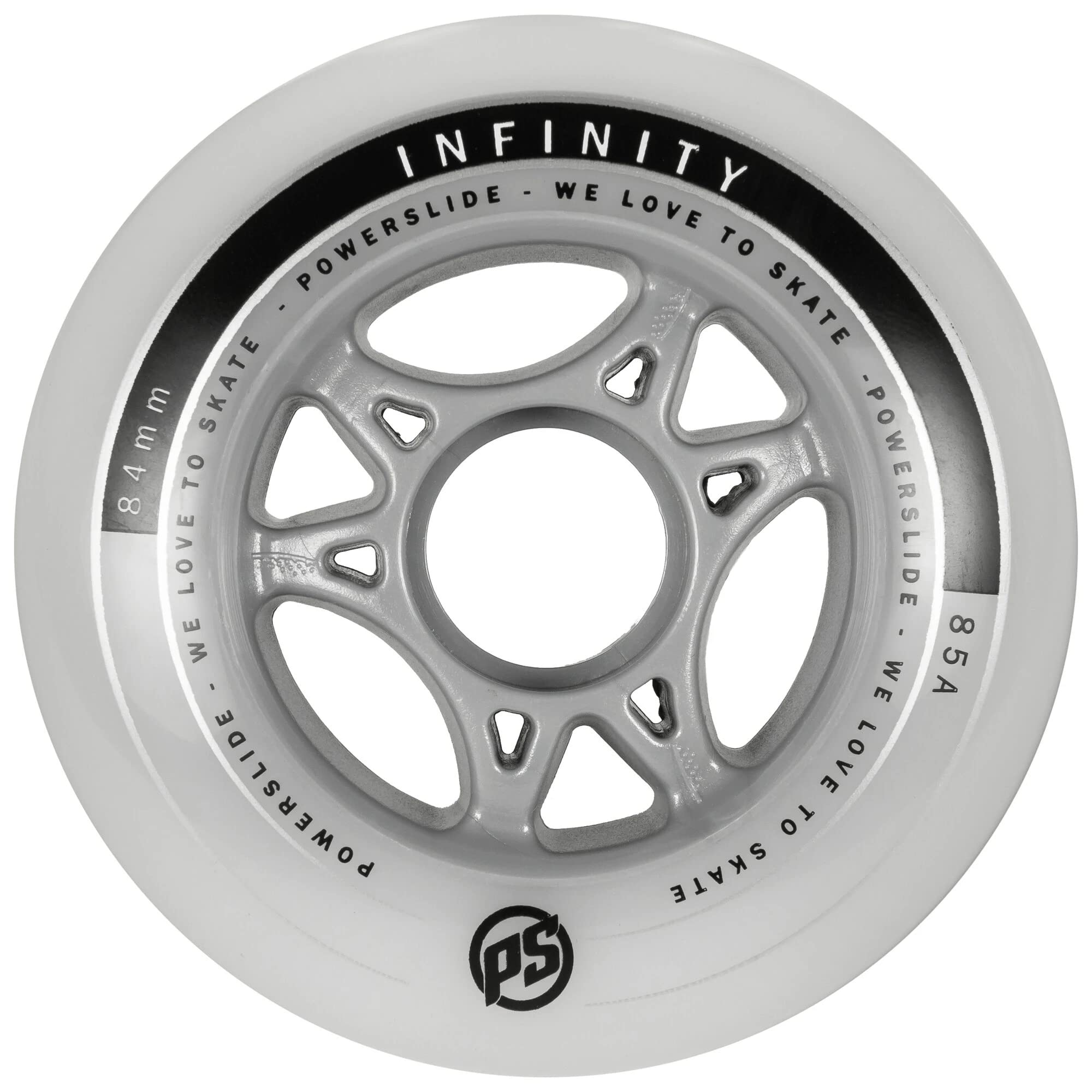 Powerslide 84mm 85a Infinity II Speedrolle klar-grau weiß, 84 mm
