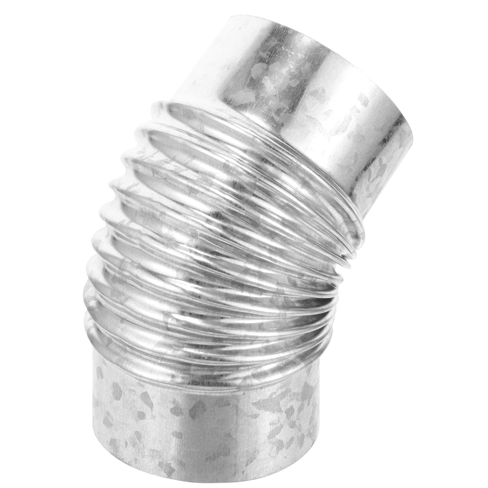 ELEOUTI Wood Stove Pipe Extension and Standard Size with Improved Exhaust Efficiency 45 Degree Stainless Steel Rust Resistant Metal Stove Accessory for Outdoor Use