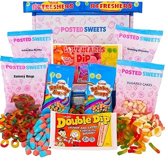 Tuck Shop Sweet Hamper, Bumper Gift Box Assorted Retro Sweets for Adults and Kids, Birthdays, Fathersday, Mothersday, Valentines Day