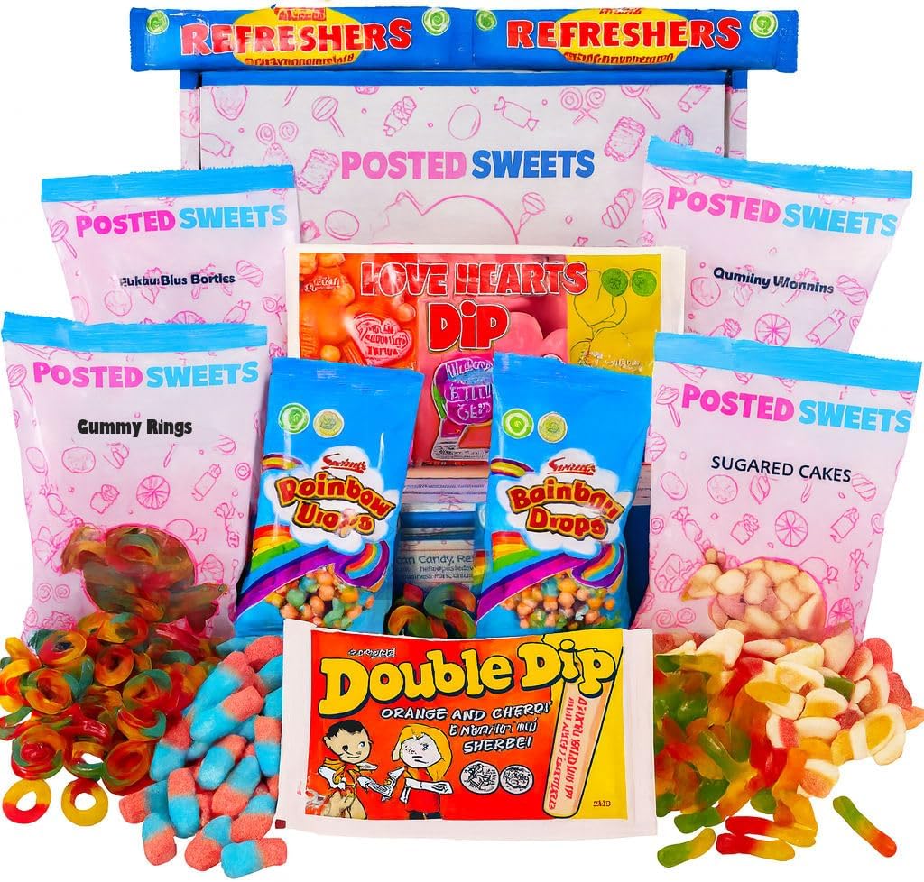 Tuck Shop Sweet Hamper, Bumper Gift Box Assorted Retro Sweets for Adults and Kids, Birthdays, Fathersday, Mothersday, Valentines Day