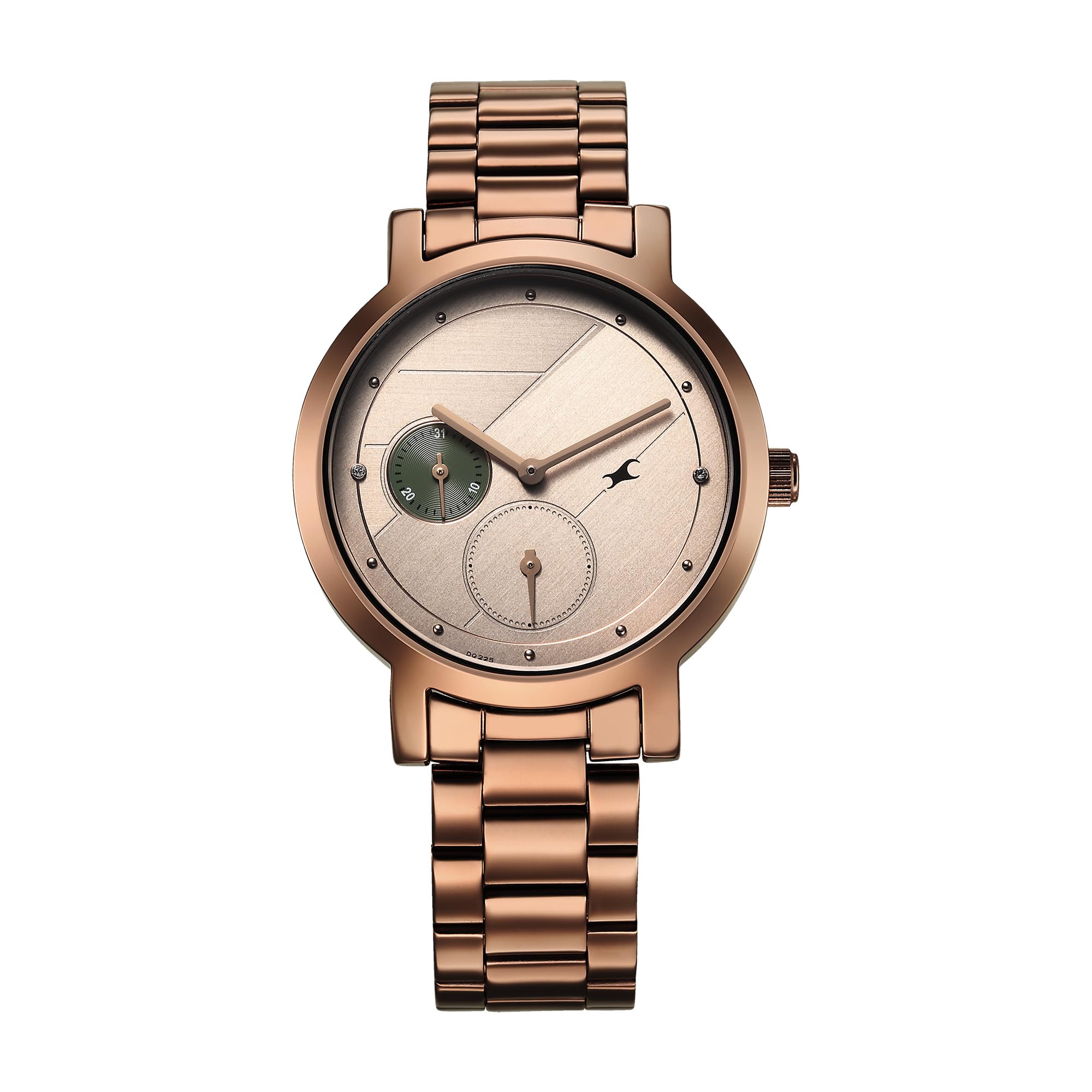 Fastrack Tick Tock Quartz Analog Beige Dial with Brown Stainless Steel Strap Watch for Girls-6225QM01 (B0D7VPSVD6) Amazon Price History, Amazon Price Tracker