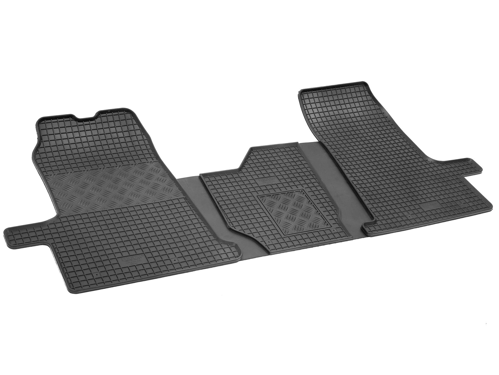 Passgenaue Gummimatten Gummifußmatten RIGUM geeignet für Ford Transit 3-Sitzer 2006-2013 + Auto DUFT