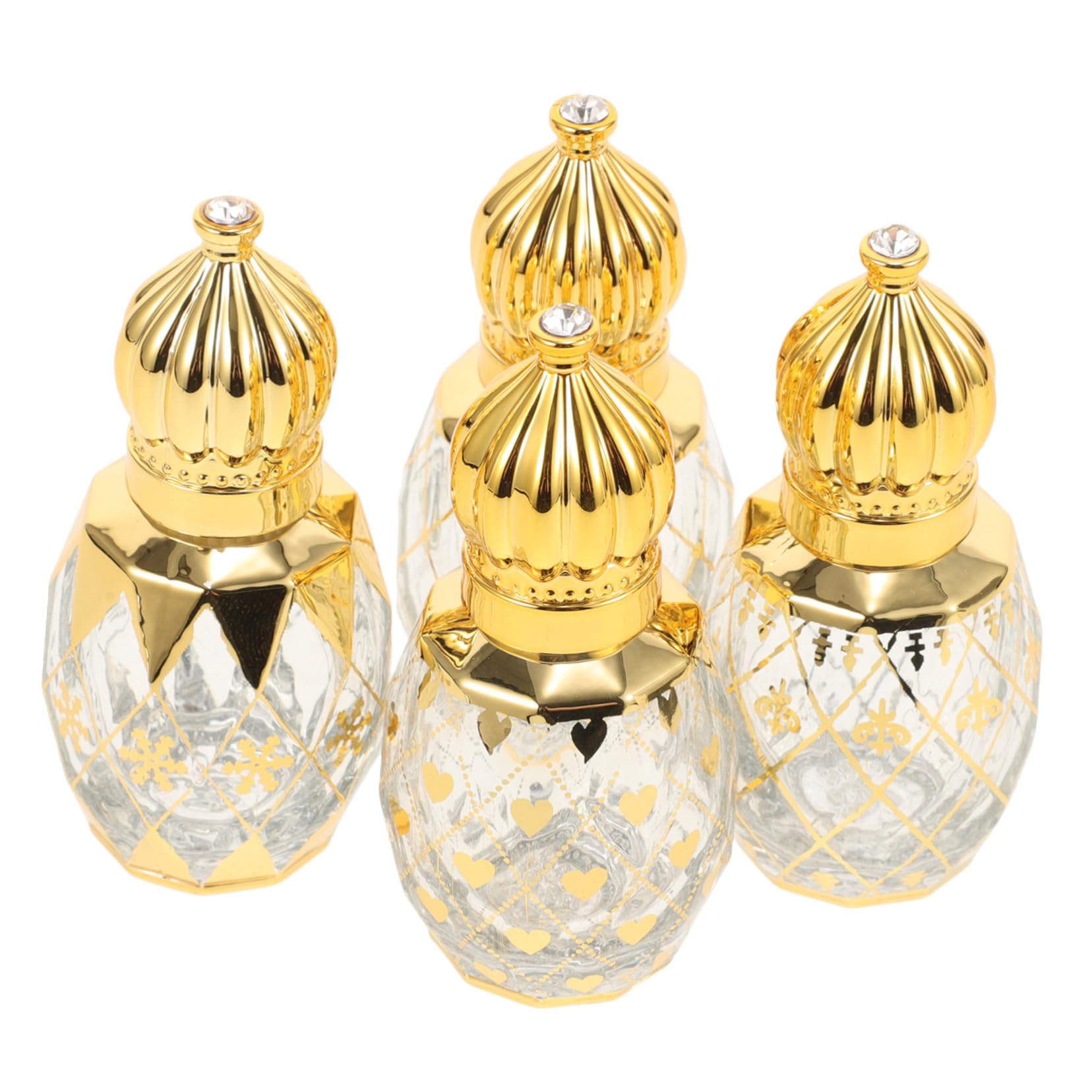 Garneck 3 Set Mini Bottiglie Roll on Contenitori Per Profumo Dispenser Di Ermetico Per Viaggi E Uso Domestico 4 Pezzi * 3
