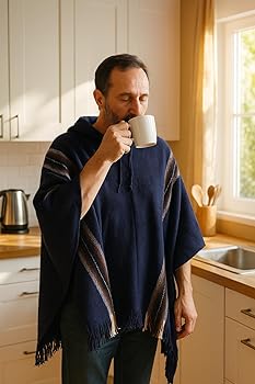 Amazon | Gamboa メンズ ポンチョ 快適な服 メンズ ハウスコート