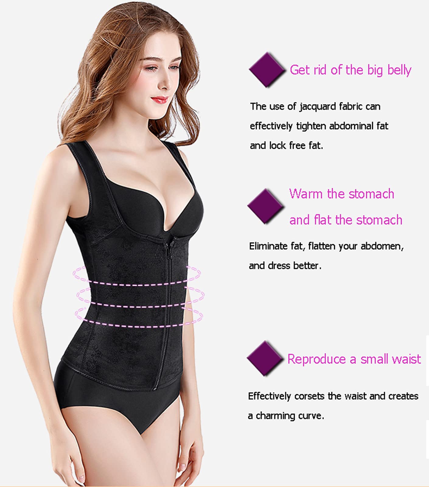 Fulidngzg Corsetto Donna Elegante, Sexy Modellante Pancia E Fianchi - Foto 2