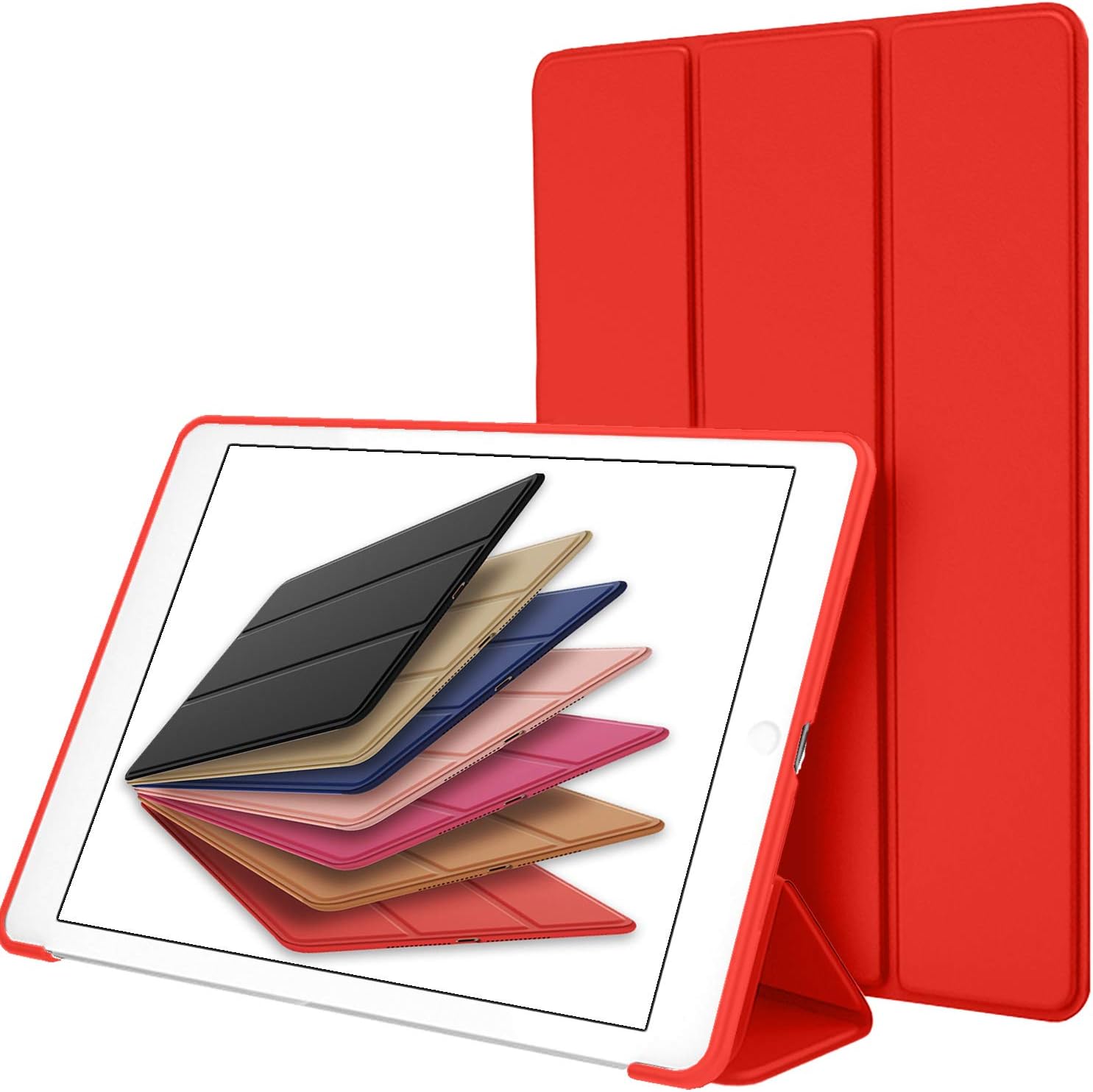 DuraSafe Cases for iPad PRO 10.5 Inch 2017 Air 10.5 3rd Generation 2019 [ Air 3 ] A1701 A2152 A2123 Magnetic Dual Angle Stand Cover with Protective Durable Shock Proof Back - Red