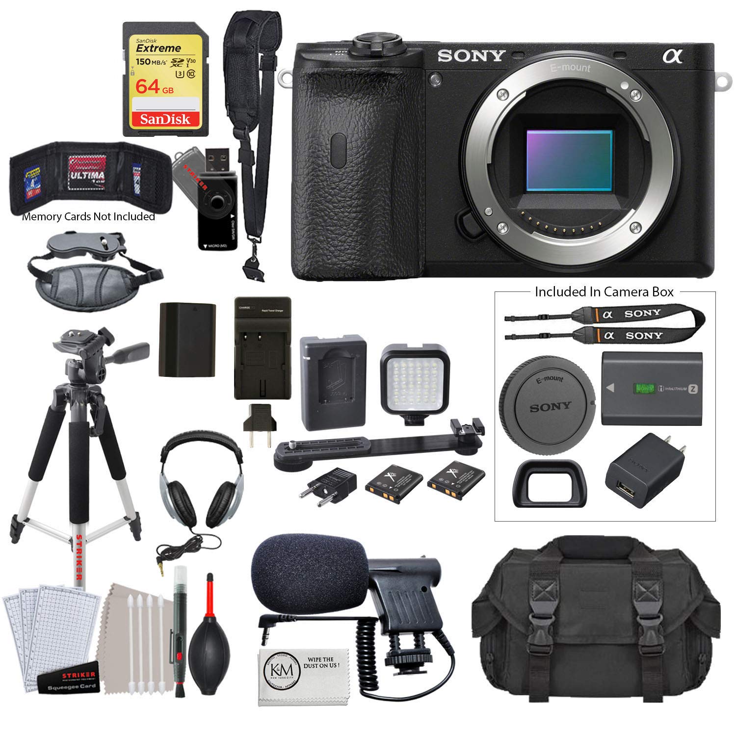 Alpha a6600 Mirrorless Digital Camera (Body Only) with Video Bundle: Includes - Sandisk Extreme Card, Spare NPFZ100 Battery, Charger for NPFZ100, and More!