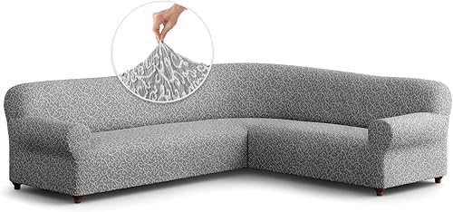Funda de sofá esquinero - Funda de sofá - Funda de sofá - Funda de tela de algodón - Funda de muebles elástica elegante de 1 pieza - Colección