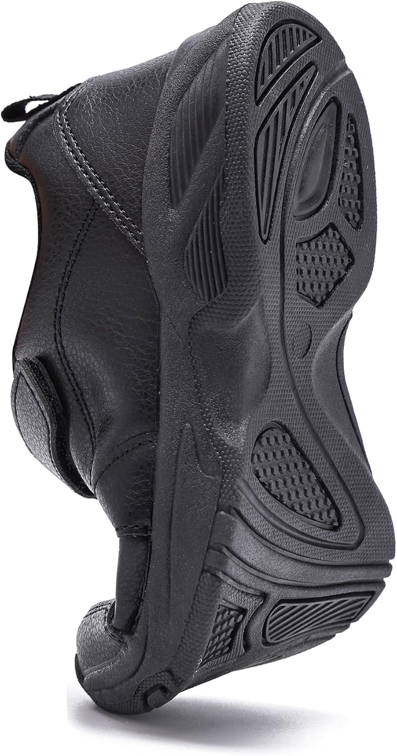 Kids Tennis Shoes for Boys Girls, Hook and Loop School Uniform Sneakers, Non-Slip Cheer Shoes for Little Kid/Big Kid - Image 6