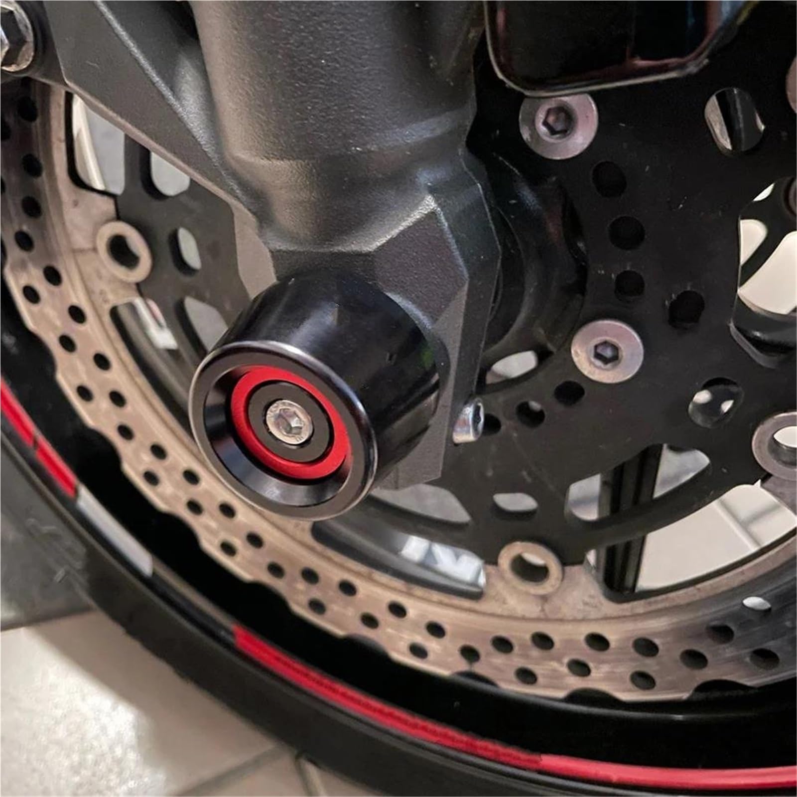 Rahmen Sturzpad Motorrad-Rahmengleiter Für Vorderradgabel, Sturzpad, Sturzschutz, Zubehör Für Ducati Monster 696, 795, 796, 797, 821, 1100EVO Sturzschutz(Silber 1)