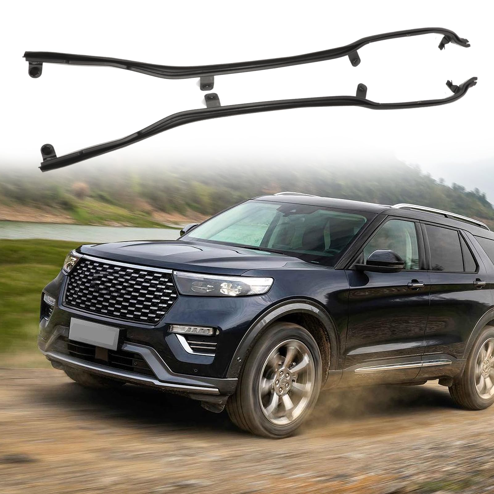 Skkyoro 1 Pair LH & RH Front Edge Of Rear Door Weather Strip Seal For Ford Explorer 2011-2019 Right Passenger And Driver Left Side Rear Door Weatherstrip Replaces BB5Z-7825324B BB5Z-7825325B - View #12