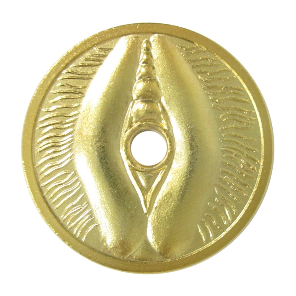 Amazon.co.jp: 福銭 お守り銭 財を生む・福を生む 大願成就女陰銭 金色