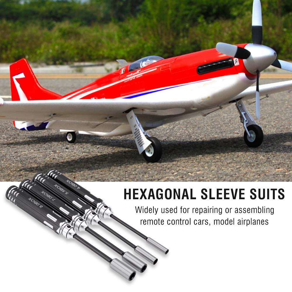 Socobeta 10mm nut 22x10x3 4pcs hex Socket nut Driver Set 4.0mm, 5.5mm, 7.0mm, 8.0mm for rc Model Airplanes - Image 3