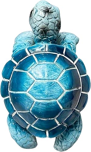 Miniatura 7 de Decoraciones de maceta de tortuga azul, tortuga marina colgante de resina para maceta, figura de tortuga, colgador de maceta, estatua pequeña para
