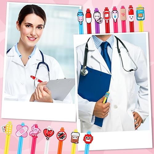 Miniatura 6 de 60 bolígrafos para enfermera, a granel, lindos bolígrafos de enfermería para RN CNA, suministros de trabajo, LPN divertidos regalos de