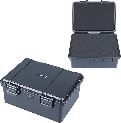 Miniatura 6 de Lykus HC-1730 Mini caja rígida seca con inserto de espuma, tamaño interior 6.5 x 3.9 x 3.7 pulgadas, IP66 a prueba de salpicaduras, adecuada para