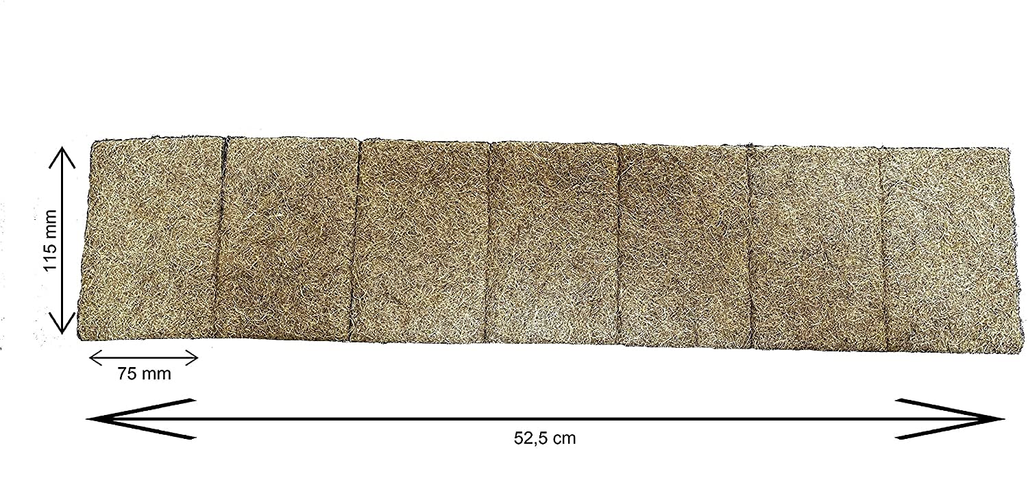 aus 100% Hanf, 115x75 mm, 1cm dick, 7er Kette, 4er Pack, Gesamtstückzahll: 28 Stück (0, 43€/Stück) für Tray 1020