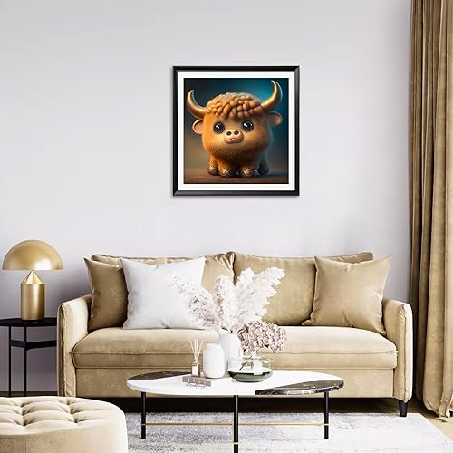 Miniatura 4 de RICUVED Arte de pintura de diamante de vaca, kits de pintura de diamantes de animales para adultos, kits de arte de diamantes 5D, taladro redondo