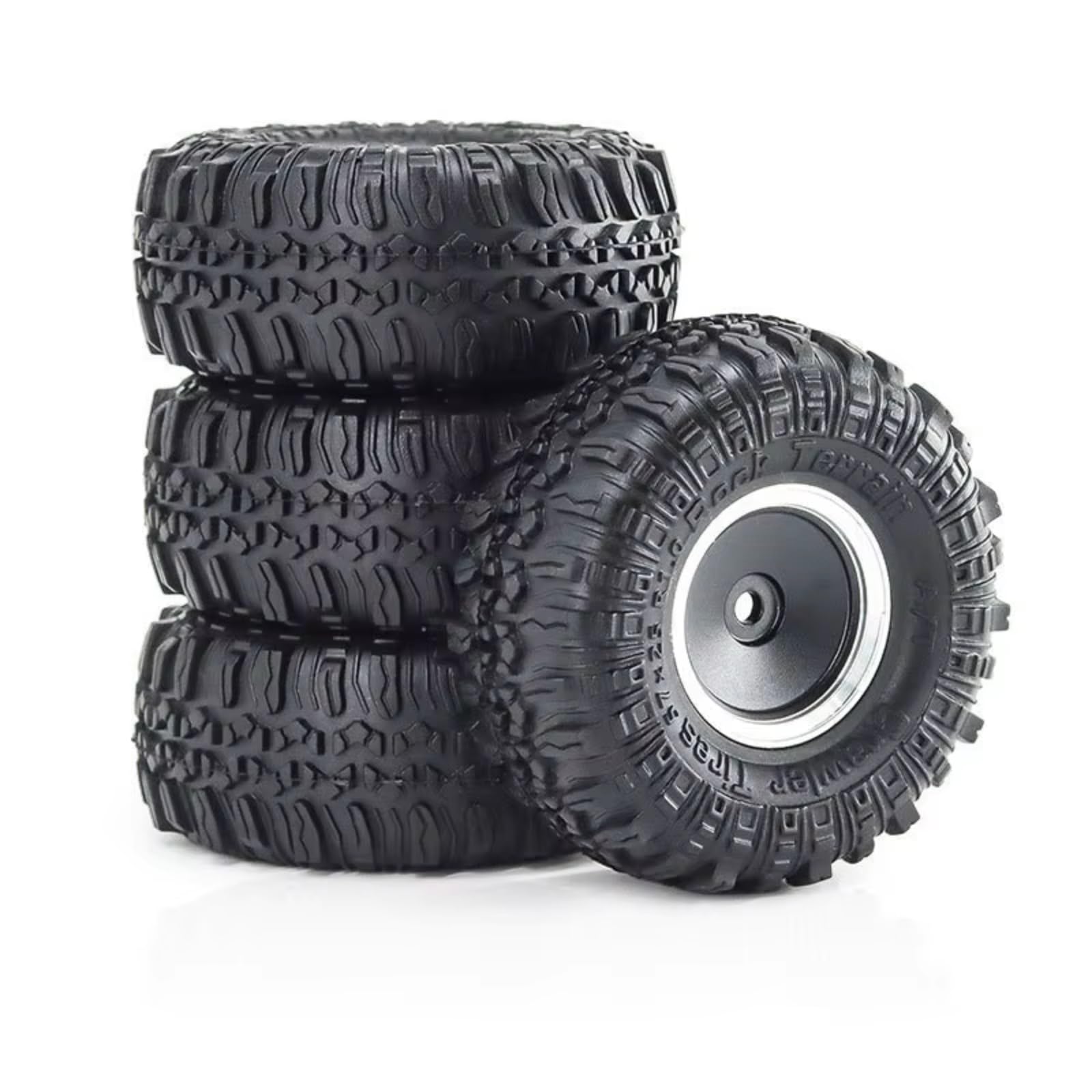 Neumático RC para TRX4M para SCX24 para AX24 para FCX24 1/18 1/24 Juego Ruedas Y Neumáticos Metal Beadlock 55 Mm Y 1 Pulgada Coche RC Crawler Piezas De Actualización Y Accesorios